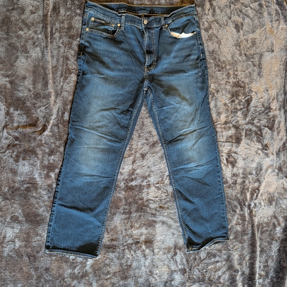 Calvin Klein Men's Straight Jeans - Dark Blue - Picture 1 of 7